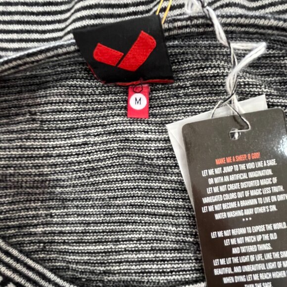 NWT Happy Sheep Black and White Stripped 100% Cashmere Cardigan, M - Picture 4 of 6